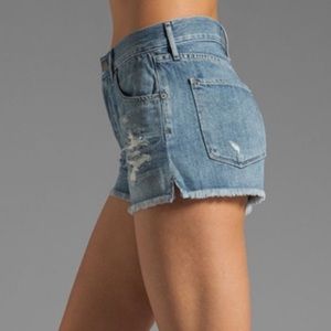 CITIZENS OF HUMANITY denim distressed casual blue jean shorts size 25